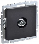 IEK BRITE Розетка TV проходная РТВ10-0-БрЧ черный