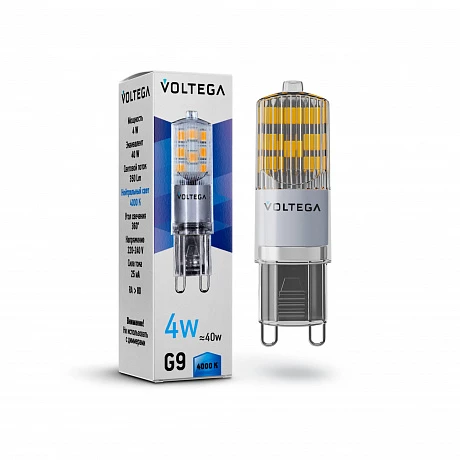 Voltega VG9-K2G9cold4W Капсула G9 4000К 4W
