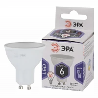 ЭРА LED MR16-6W-860-GU10 (диод, софит, 6Вт, холод, GU10) (10/100/4800)