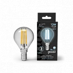 Gauss Лампа Filament Шар 13W 1150lm 4100К Е14 LED 1/10/50