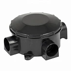 EKF PROxima Коробка распаячная КМР-040-040б трехрожковая черная (70х35)