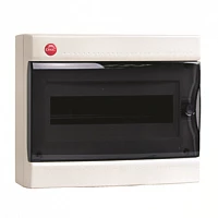 DKC Щиток настен.с дверц.12мод.,IP41,бел.,с усил. клем.блок.1х87312