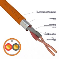 Кабель огнестойкий КПСЭнг(А)-FRLS 1x2x0,20 мм², бухта 200 м Rexant