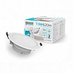 Gauss Светильник Elementary Downlight круг 7,5W 620lm 4000K 185-250V IP54 95*45 монтаж белый LED 1/40