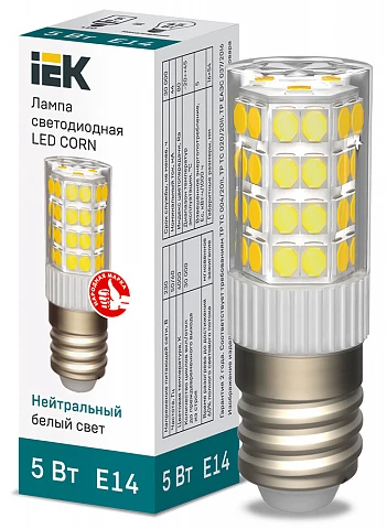 IEK Лампа LED CORN капсула 5Вт 230В 4000К керамика E14