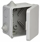 IEK Коробка расп. КМ41238 80х80х50мм о/к IP54 7 вв. (7035)