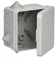IEK Коробка расп. КМ41238 80х80х50мм о/к IP54 7 вв. (7035)