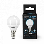Gauss Лампа Шар 6.5W 550lm 6500K E14 LED 1/10/100