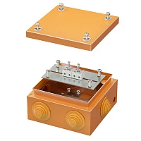 DKC Коробка стальная FS с кабельными вводами и клеммниками, IP55, 150х150х80 мм, 4р, 450V, 6A, 4 мм2
