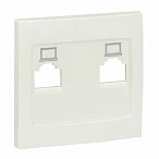 EKF PROxima Валенсия лицевая панель розетки RJ-45 2-местная жемчуг