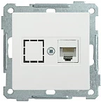 IEK РK11-1-Б Розетка компьютерная RJ45 Cat6 BOLERO белый