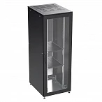 DKC Собранный напольный 19" IT-CQE, 47U 600х800 двери стекло/сплошная, RAL 9005