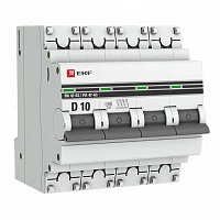 EKF PROxima ВА 47-63 Автоматический выключатель  (D) 4P 10А 4,5kA