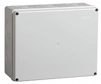 IEK Коробка КМ41272 распаячная для о/п 240х195х90 мм IP55 (RAL7035, кабельные вводы 5 шт)