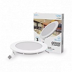 Gauss Светильник Slim круг 12W 880lm 4000K 180-265V IP20 монтаж Ø155 170*22 LED