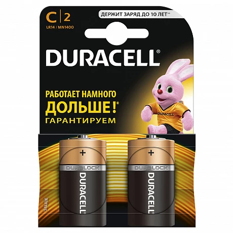 Duracell 81545437 Алкалиновая батарейка типа LR14 / "С" / MN1400 LR14-2BL NEW