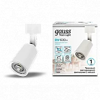 Gauss Светильник трековый цилиндр 8W 600lm 4000K 180-220V IP20 59*164мм белый линза 50º LED 1/50