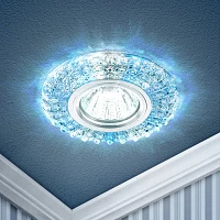 ЭРА DK LD2 SL/BL+WH Прозрачный Светильник декор cо светодиодной подсветкой (голубой+белый)