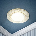 ЭРА DK80 WH/GD Белый/золото Светильник под лампу Gx53, 220V,13W
