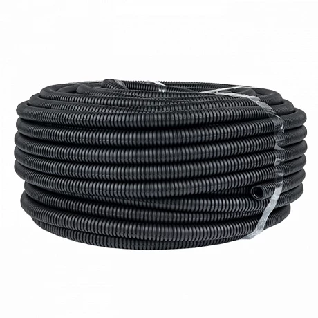 EKF PROxima Труба гофр. ПНД Plast с зондом d25мм (75м.) черная