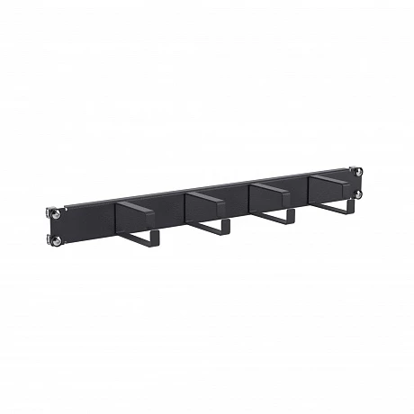 DKC Кабельный органайзер 4 кольца 1U для 19" IT-корпусов, RAL9005
