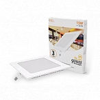 Gauss Светильник Slim квадрат 15W 990lm 3000K 180-265V IP20 монтаж Ø155*155 170*170*22 LED