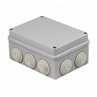 EKF PROxima Коробка распаячная КМР-050-042 пылевлагозащитная, 10 мембранных вводов, уплотнительный шнур (190х140х70)