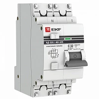 EKF PROxima АД-32 Диф. Автомат (C)  1P+N 32А/100мА тип АС 4,5кА , селективный