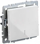 IEK BRITE Выключатель 1-клавишный с индикацией 10А ВС10-1-1-БрБ белый