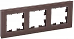 IEK BRITE Рамка 3-мест. РУ-3-2-БрТБ стекло бр.