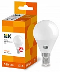IEK Лампа светодиодная ECO G45 шар 5Вт 230В 3000К E14