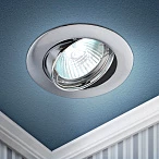 ЭРА Встраиваемый светильник литой KL1A SN/1 поворотный, MR16, 12V, 50W, сатин никель