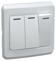 IEK VEGA ВС10-3-0-ВБ Выключатель 3 кл. 10А ВЕГА белый