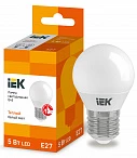IEK Лампа светодиодная ECO G45 шар 5Вт 230В 3000К E27