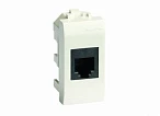 DKC Компьютерная розетка RJ-45, кат.5E (экранированная, разъем AMP), белая, 1мод.