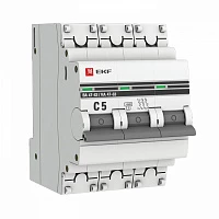 EKF PROxima ВА 47-63 Автоматический выключатель  (С) 3P 5А 4,5kA