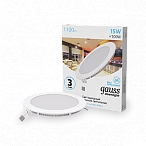 Gauss Светильник Slim круг 15W 1100lm 4000K 180-265V IP20 монтаж Ø155 170*22 LED