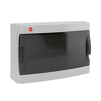 DKC Щиток настенный с дверцей 18 мод.,IP65, серый, с клеммным блоком 63А