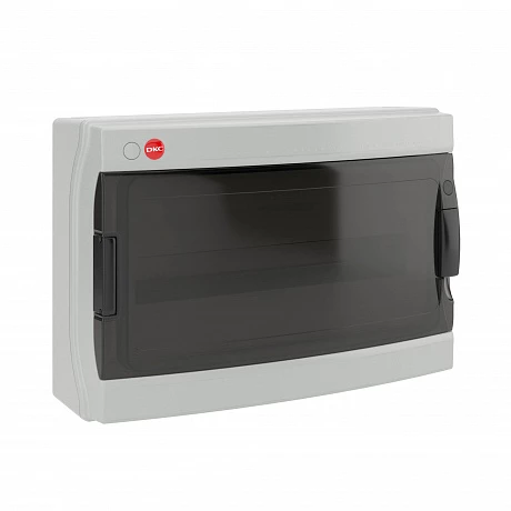DKC Щиток настенный с дверцей 18 мод.,IP65, серый, с клеммным блоком 63А