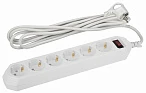 ЭРА USF-6es-3m-W-BOX Белый Сетевой фильтр базовая защита, с/з, с выключателем, 6гн, 3м, ПВС, 10А