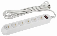 ЭРА USF-6es-3m-W-BOX Белый Сетевой фильтр базовая защита, с/з, с выключателем, 6гн, 3м, ПВС, 10А
