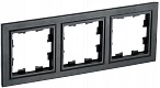 IEK BRITE Рамка 3-местная РУ-3-БрЧ черный