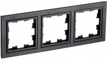 IEK BRITE Рамка 3-местная РУ-3-БрЧ черный