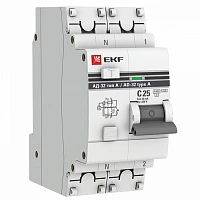 EKF PROxima АД-32 Диф. Автомат (C)  1P+N 25А/30мА тип А 4,5кА