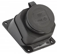 IEK OMEGA РБу13-1-0м Розетка с защитной крышкой угловая настенная IP44