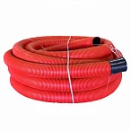 EKF PROxima Труба гофрированная двустенная гибкая ПНД d 200 с зондом (25 м) красная,