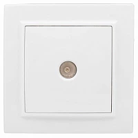 EKF Basic Минск Белый Розетка TV, 75Ом, 5-862МГц, СП