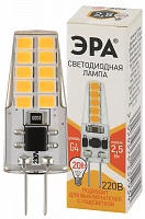 ЭРА LED-JC-2,5W-220V-SLC-827-G4 (диод, капсула, 2,5Вт, тепл, G4) (20/500/24500)