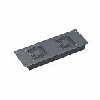 DKC Потолочный модуль 2 вентилятора для крыши напольных 19" IT-корпусов ДКС серии CQE шириной 600мм, RAL7011