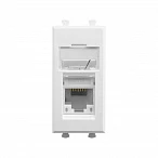 DKC Компьютерная розетка RJ-45 модульная, кат.6, "Avanti", "Белое облако", 1 модуль